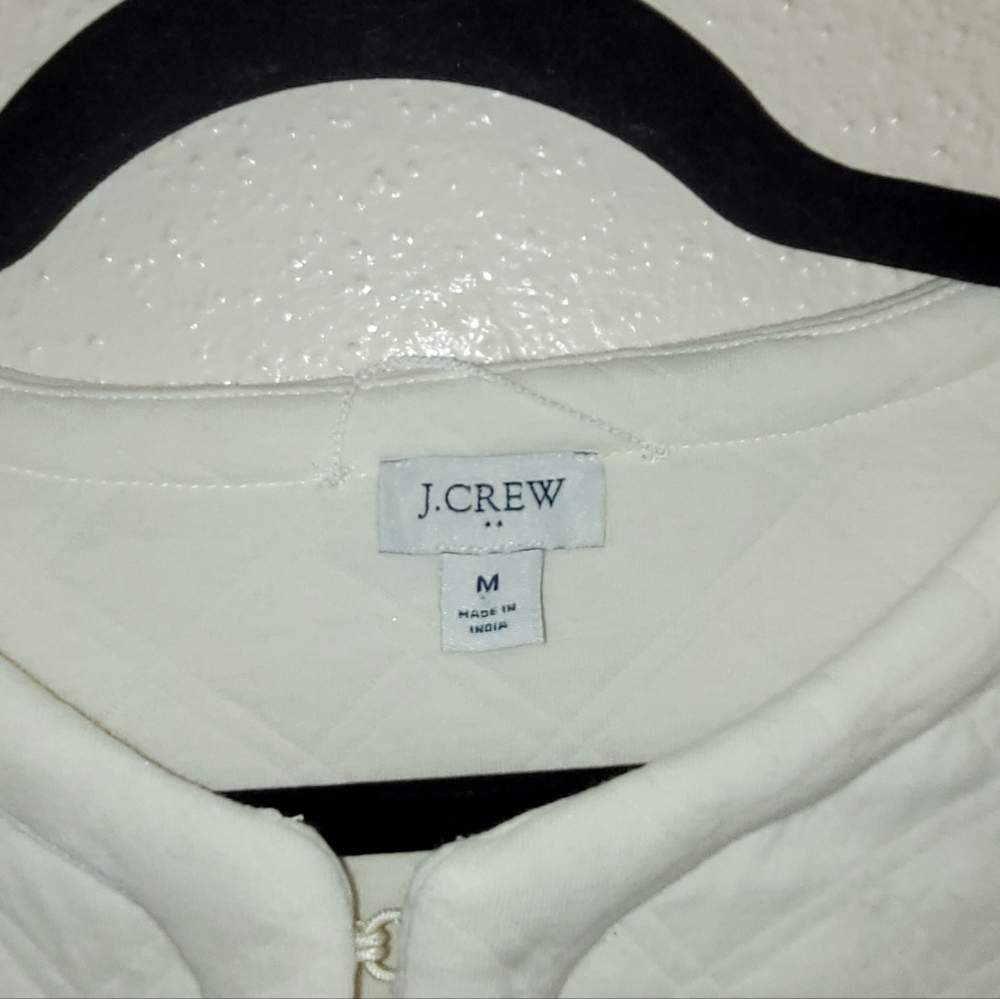 J. Crew Womens Quilted Jacket In Ivory Size Medium - Picture 3 of 7